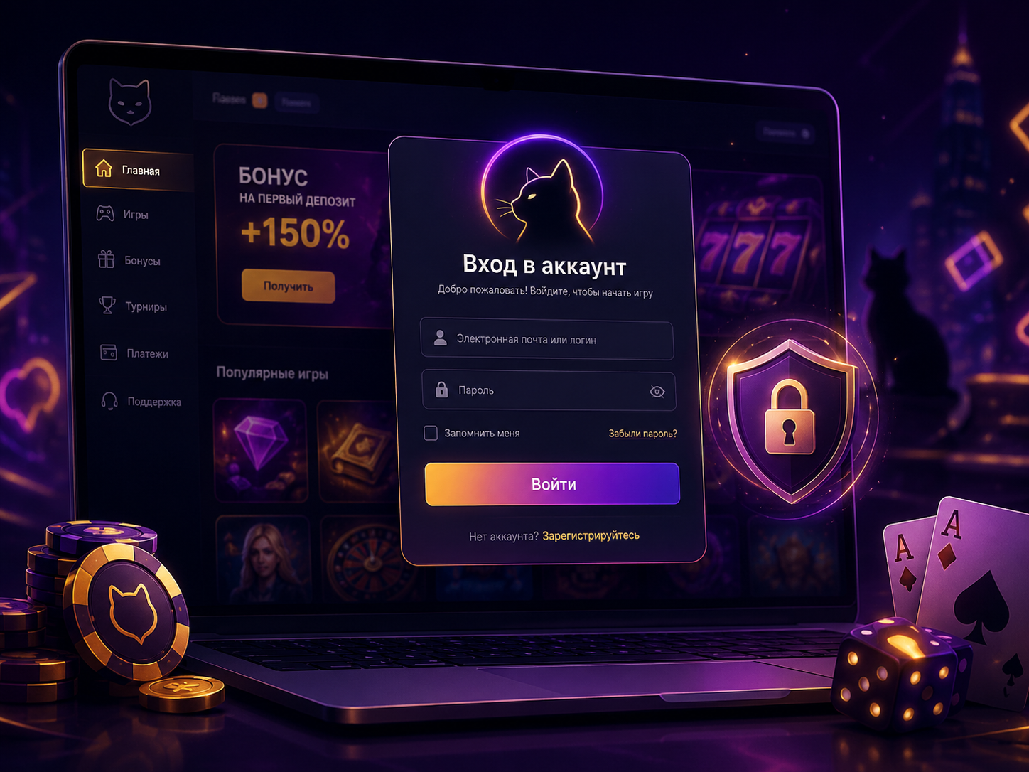 Cat Casino вход и личный кабинет